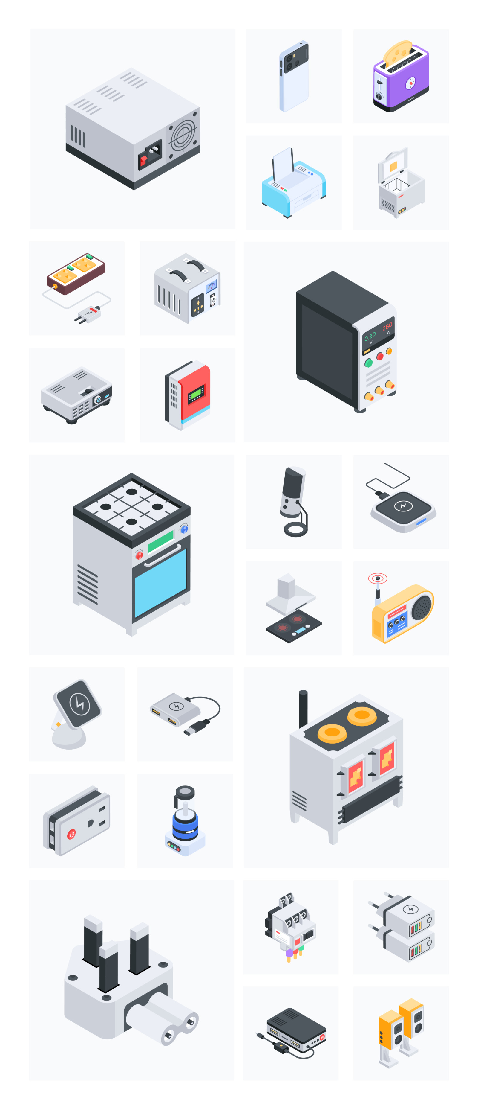 Devices Isometric Icons Devices Isometric Icons