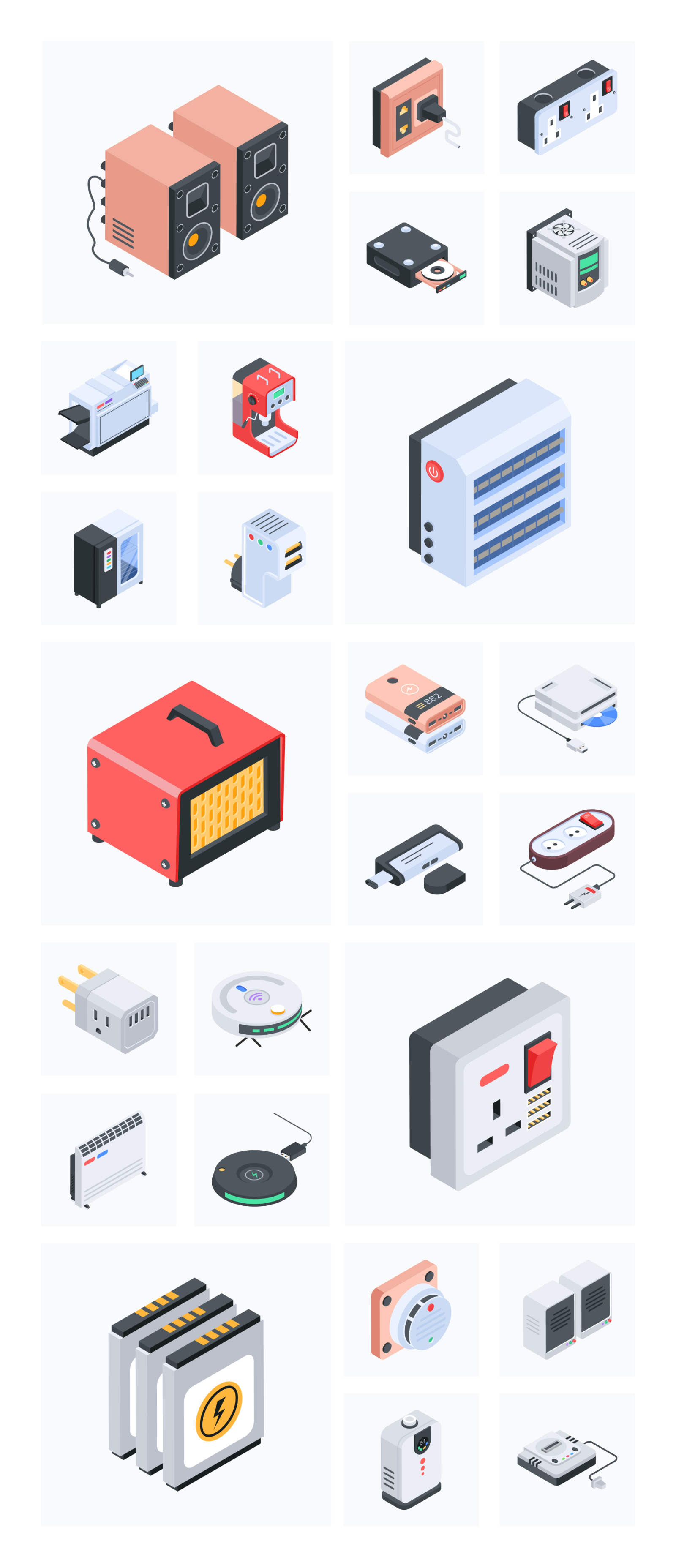 Devices Isometric Icons Devices Isometric Icons