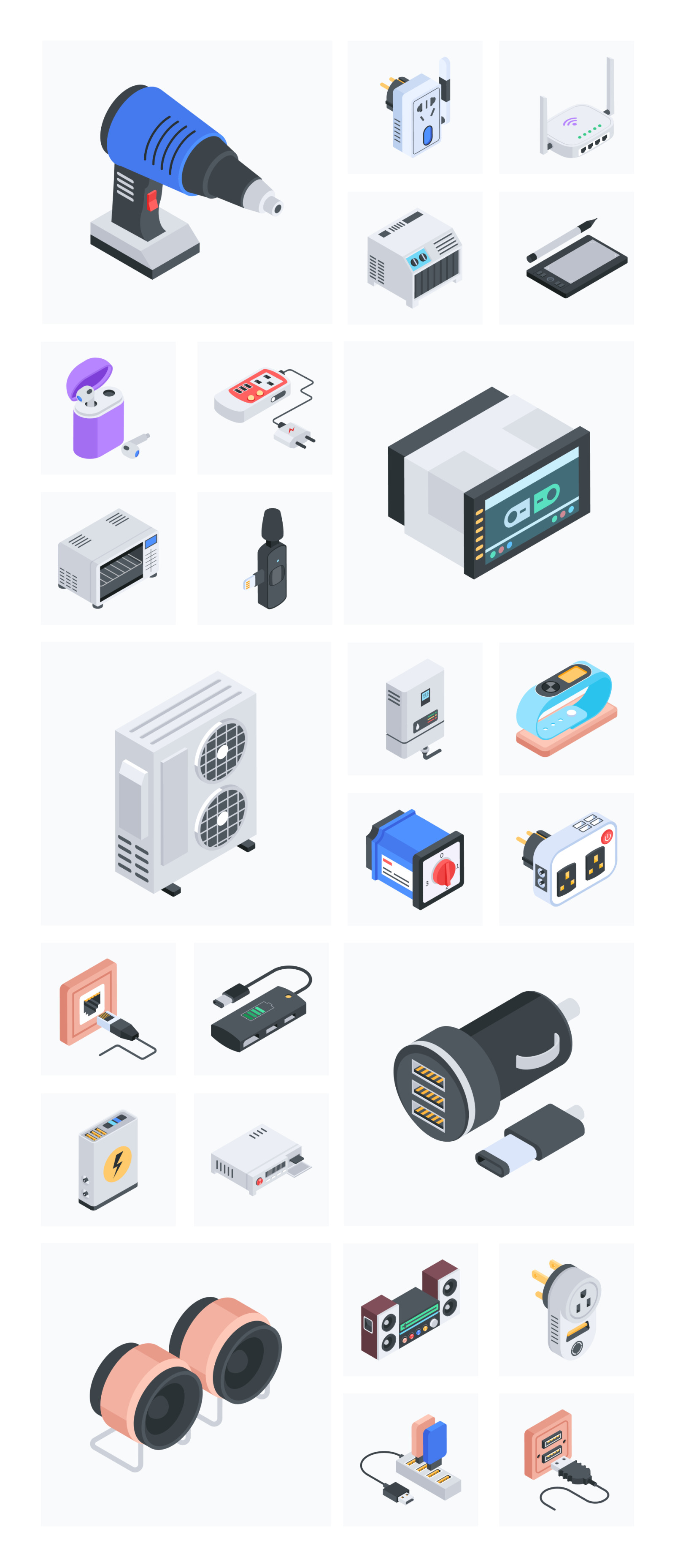 Devices Isometric Icons