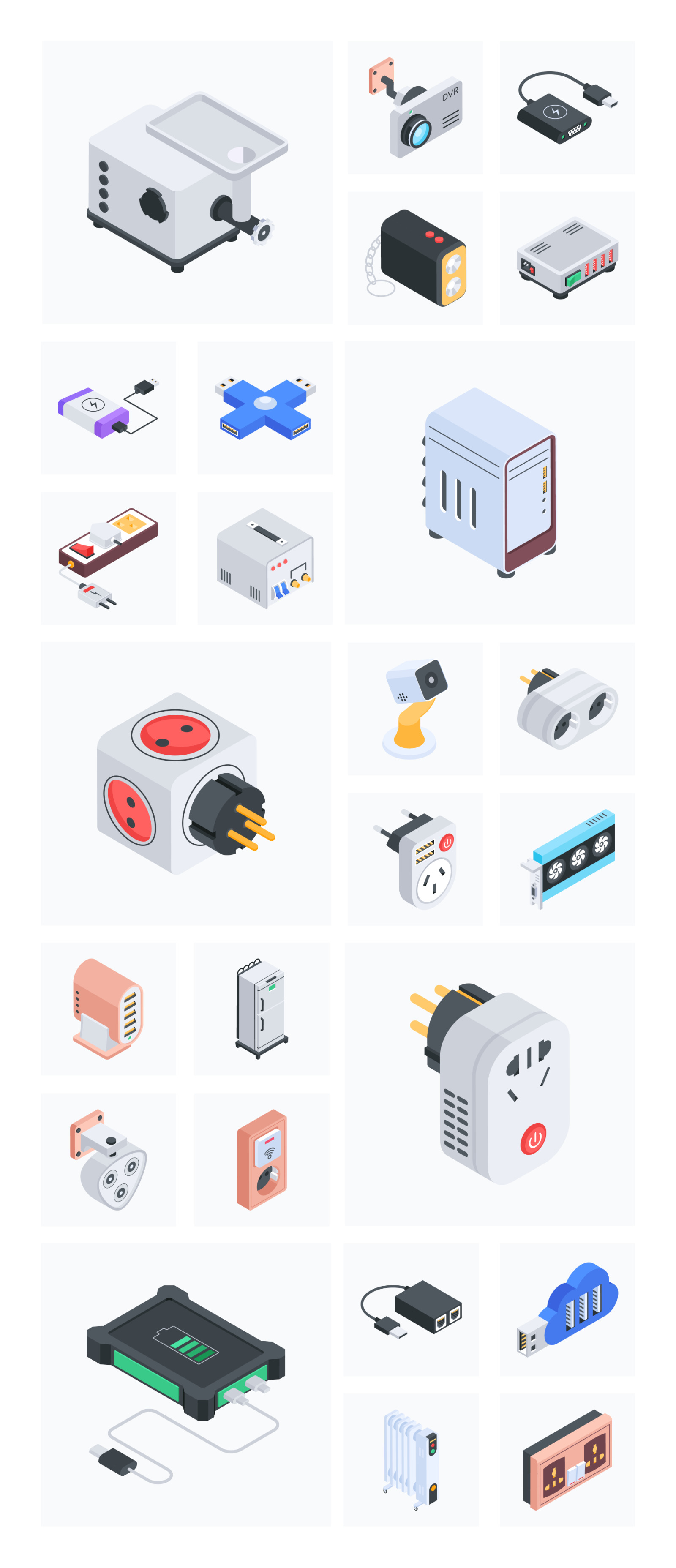 Devices Isometric Icons Devices Isometric Icons