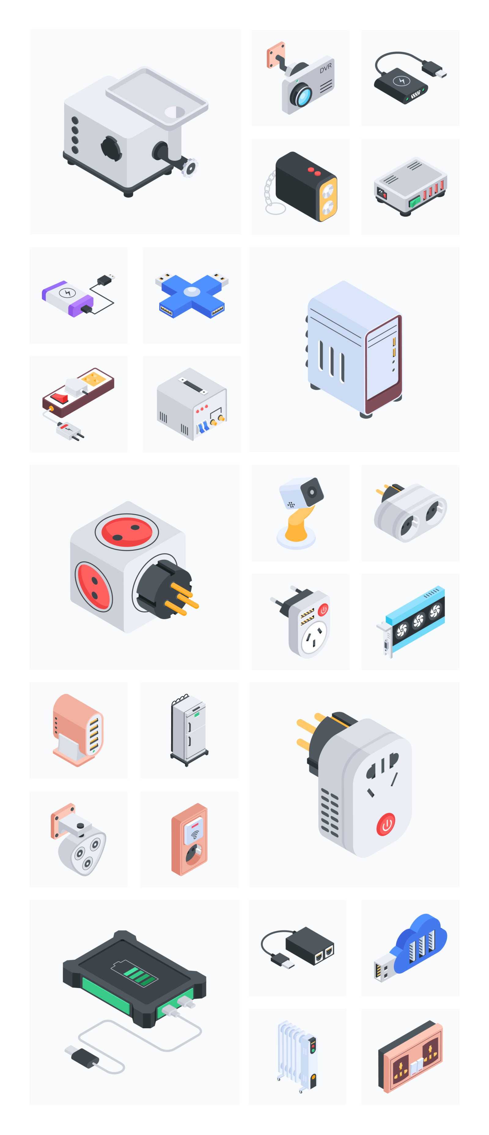 Devices Isometric Icons