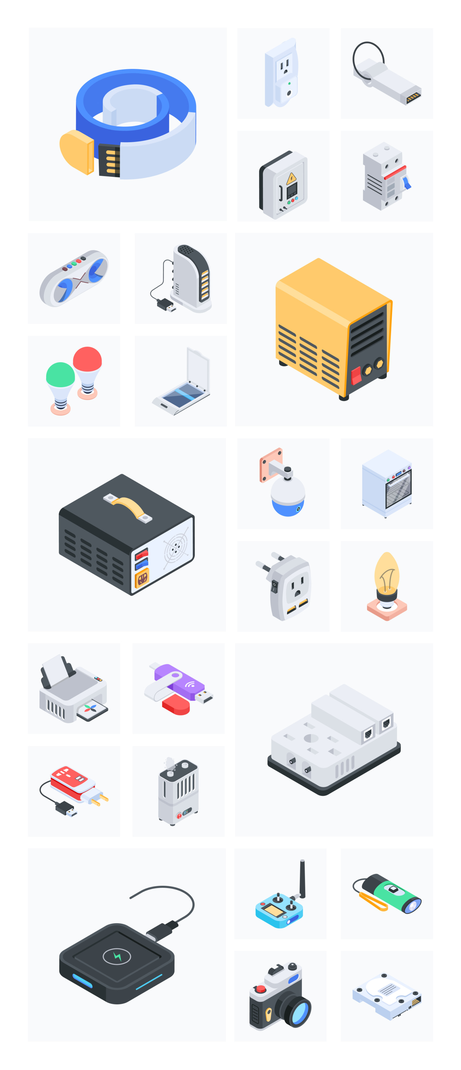 Devices Isometric Icons