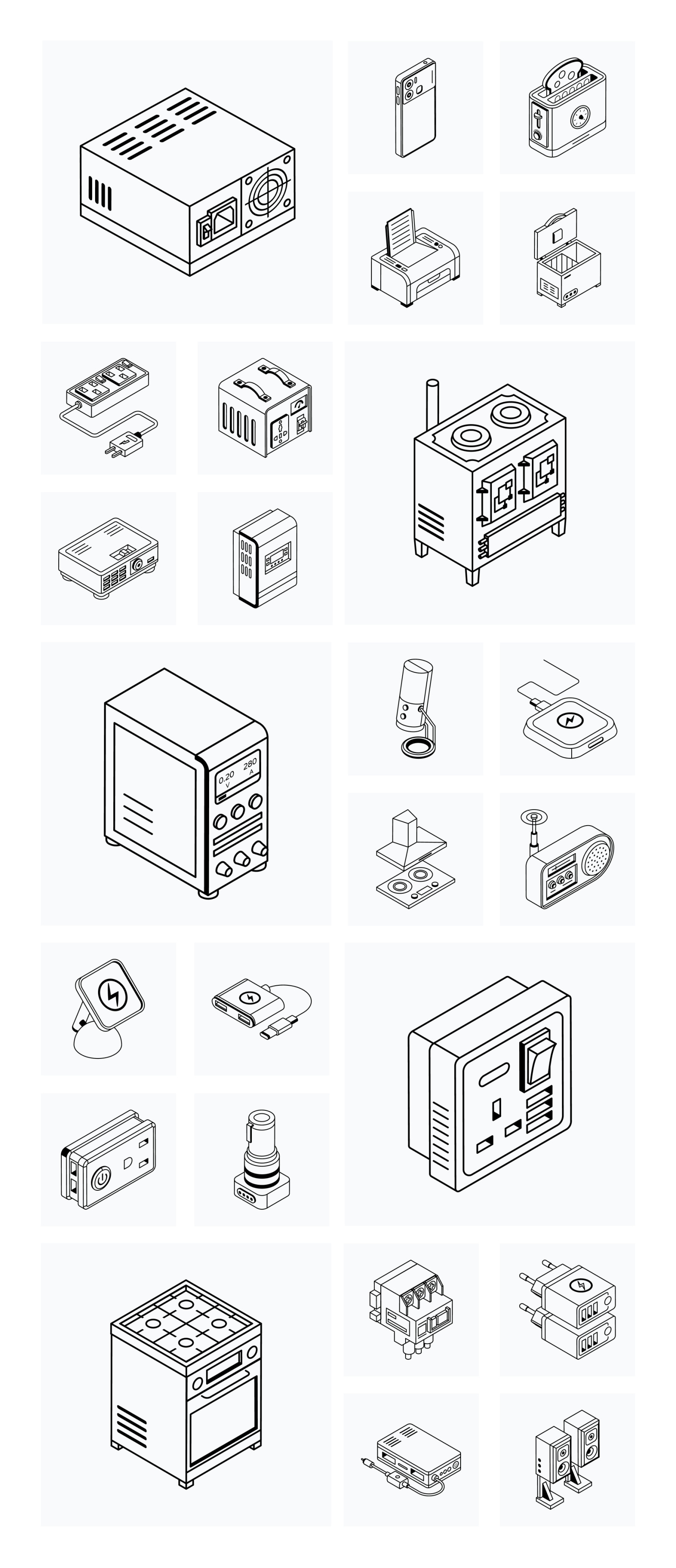 Devices Isometric Icons