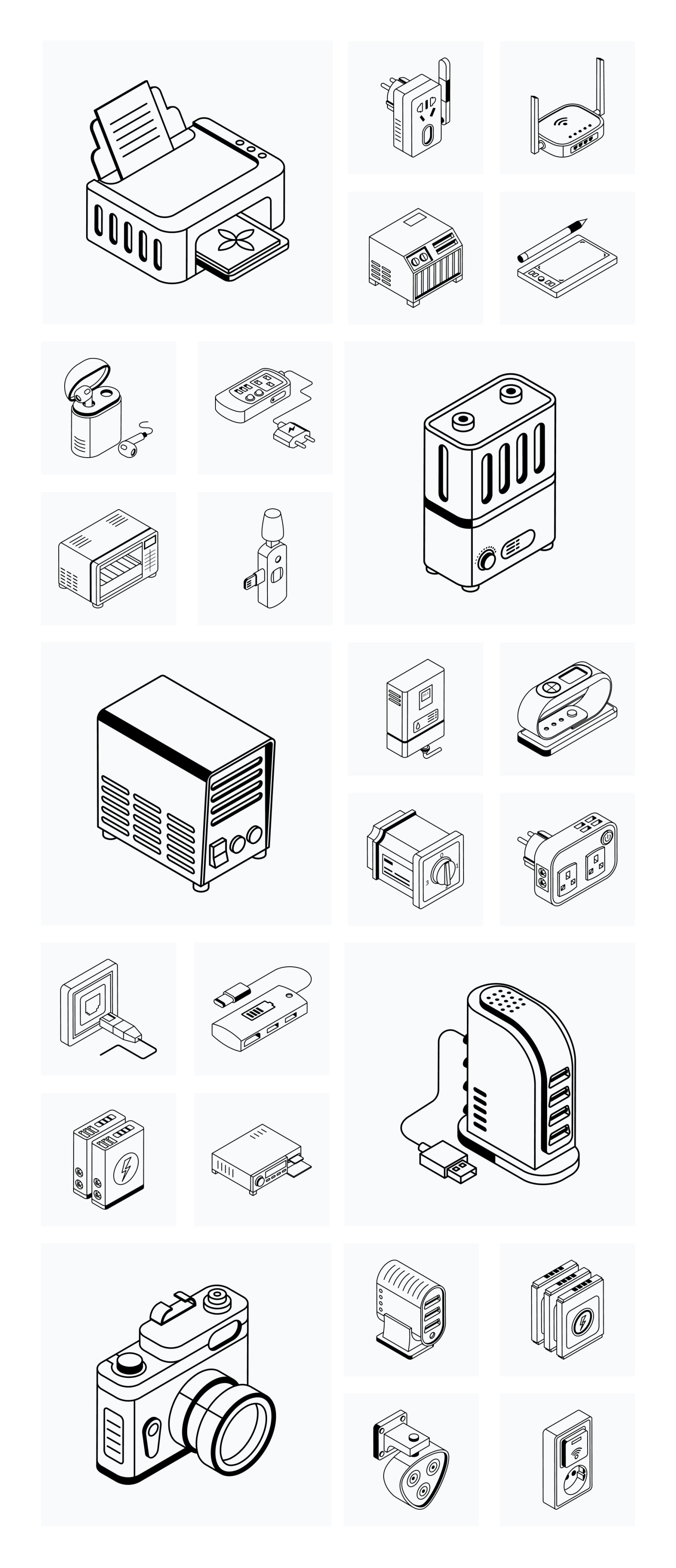 Devices Isometric Icons