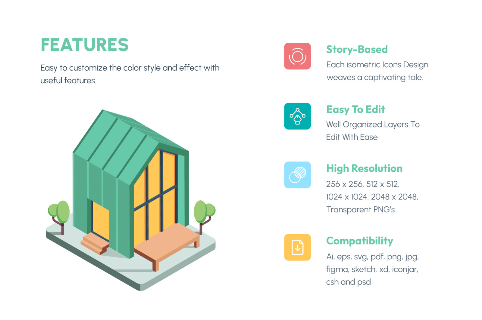 House Isometric Icons House Isometric Icons