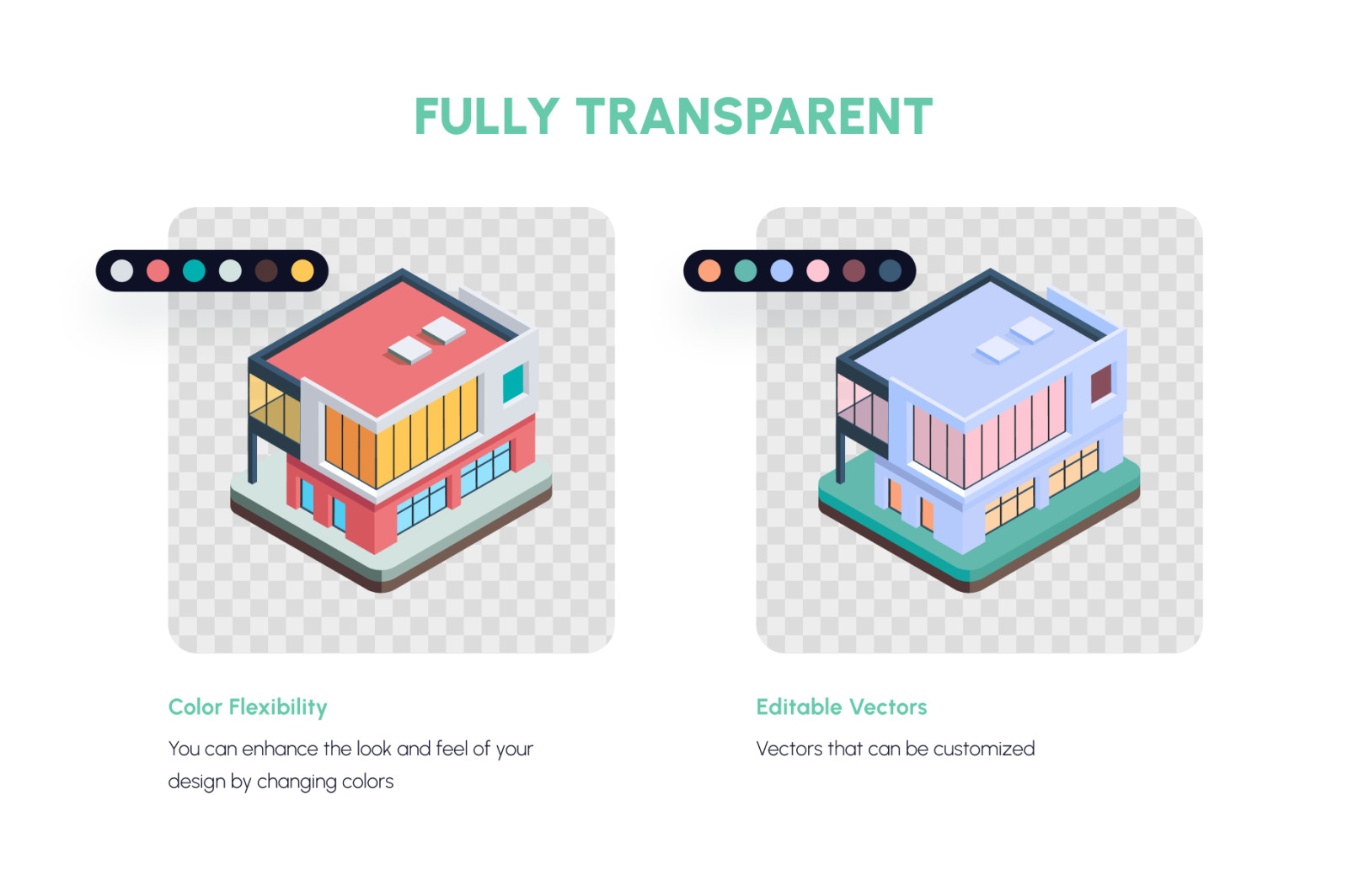 House Isometric Icons House Isometric Icons