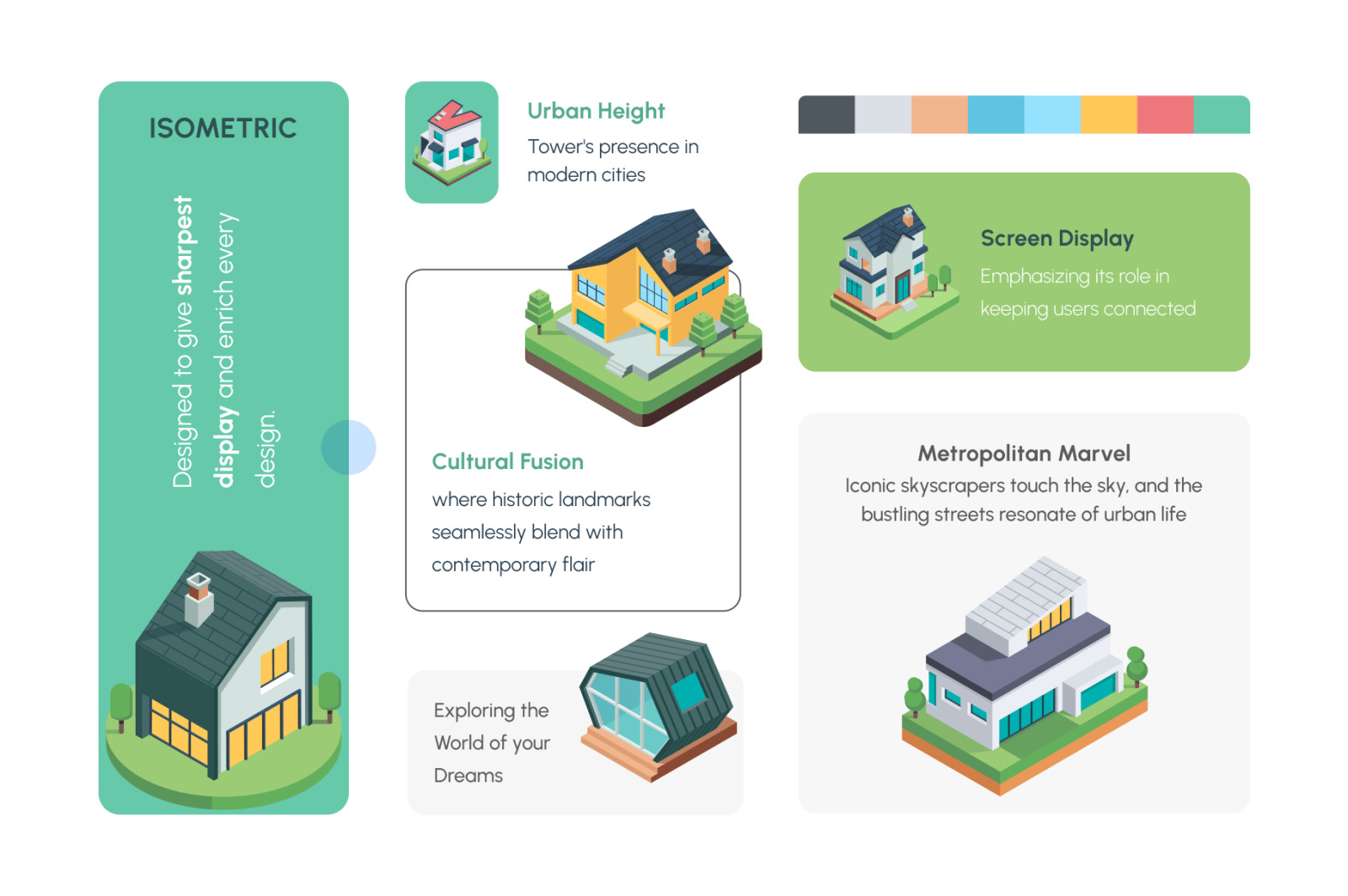 House Isometric Icons House Isometric Icons