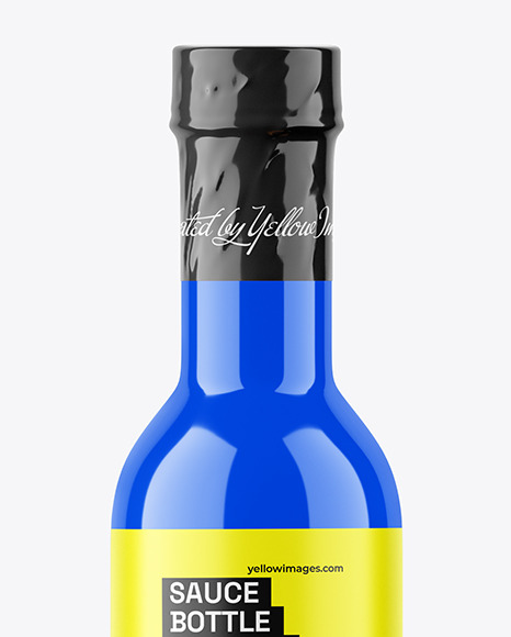 Glossy Sauce Bottle Mockup