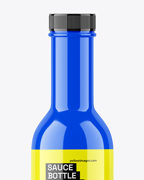 Glossy Sauce Bottle Mockup