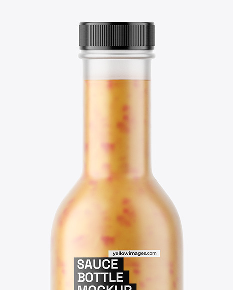 Frosted Chilli Sauce Bottle Mockup