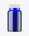 Blue Pills Bottle Mockup