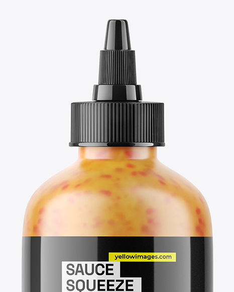 Frosted Sauce Squeeze Bottle Mockup