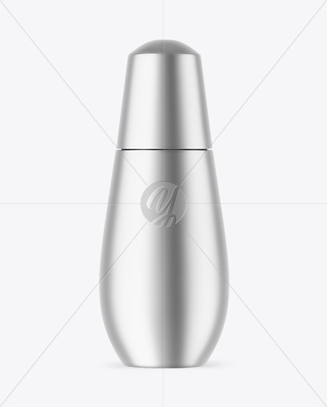 Matte Metallic Cosmetic Bottle Mockup