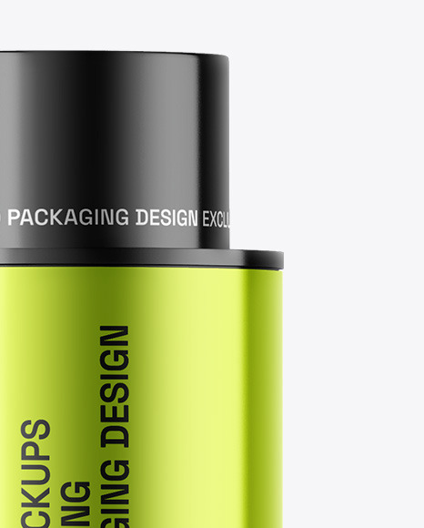 Metallic Cosmetic Bottle Mockup