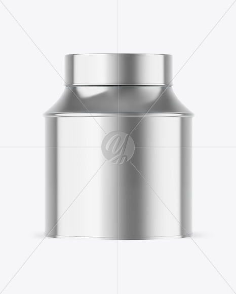 Metallic Tea Tin Can Mockup