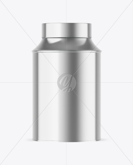 Metallic Tea Tin Can Mockup