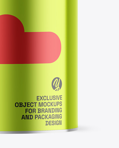 Metallic Tea Tin Can Mockup