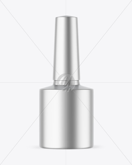 Matte Metallic Nail Polish Bottle Mockup