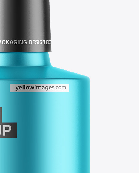 Matte Metallic Nail Polish Bottle Mockup