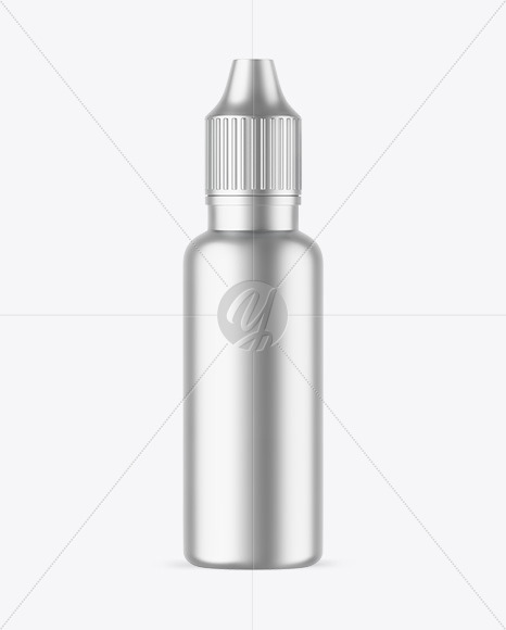 Matte Metallic Dropper Bottle Mockup