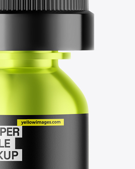 Metallic Dropper Bottle Mockup