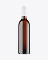 Amber Glass White Wine Bottle Mockup