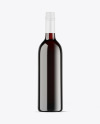 Antique Green Glass Red Wine Bottle Mockup