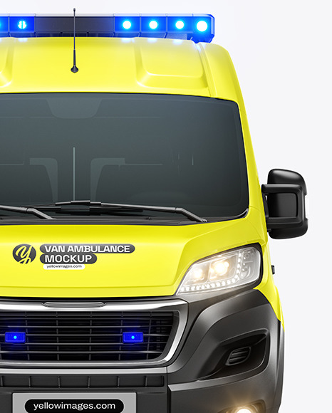 Van Ambulance Mockup - Front View - Free Download Images High Quality ...