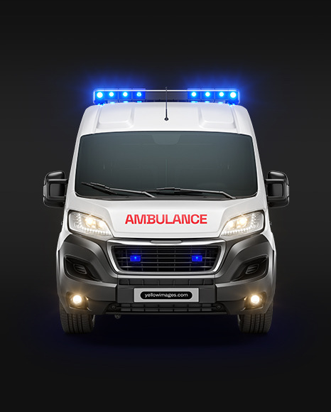 Van Ambulance Mockup - Front View