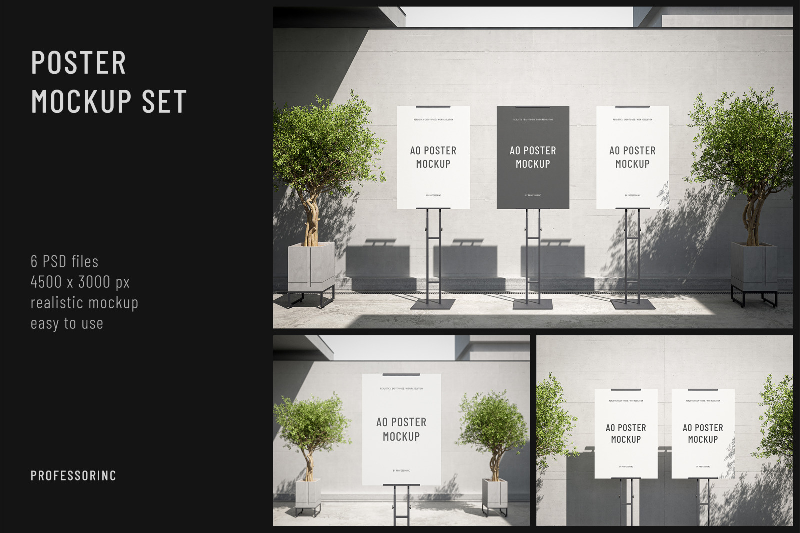 A0 Poster Mockup Set A0 Poster Mockup Set