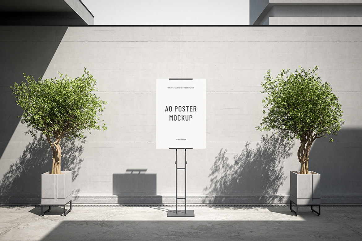 A0 Poster Mockup Set A0 Poster Mockup Set