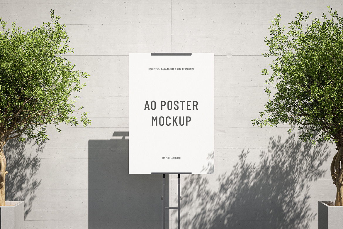 A0 Poster Mockup Set A0 Poster Mockup Set
