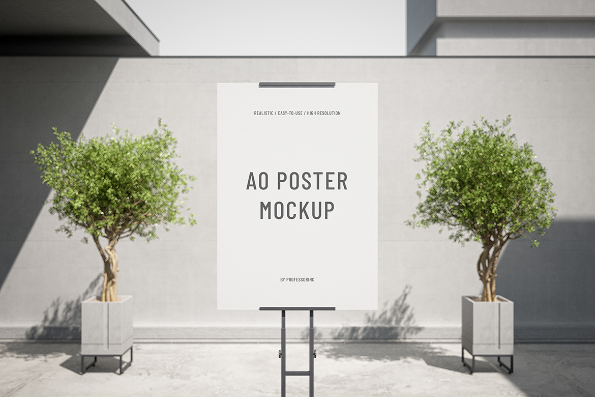 A0 Poster Mockup Set A0 Poster Mockup Set
