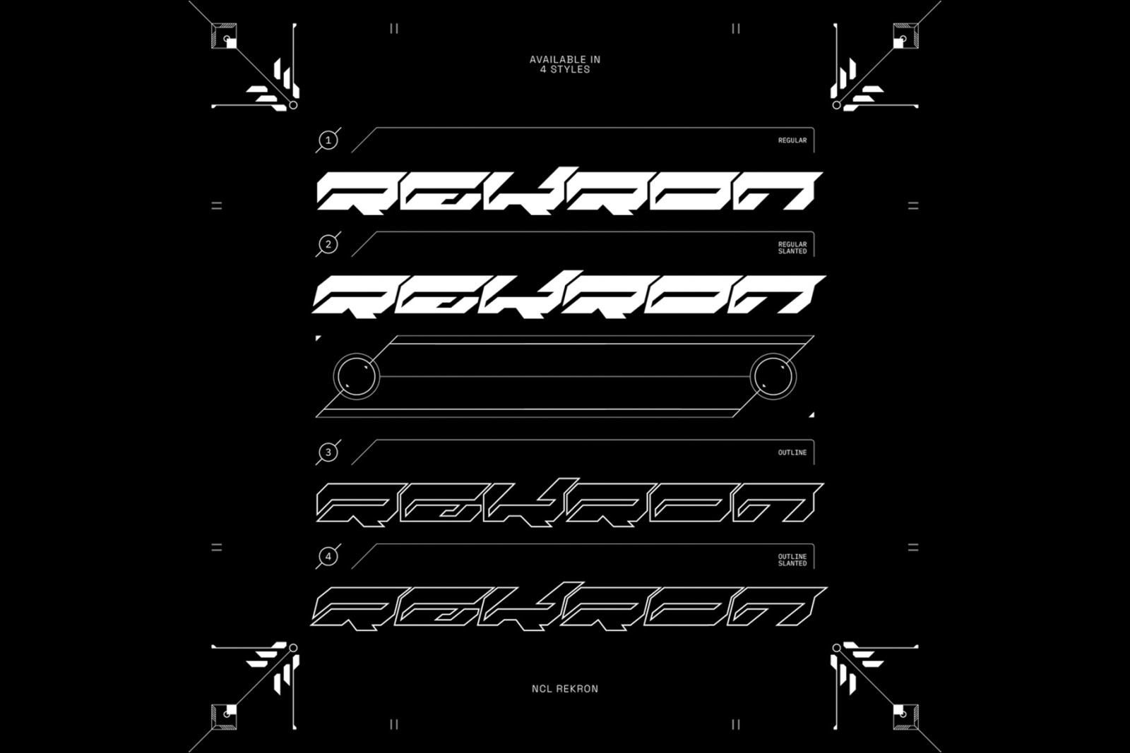 NCL Rekron - Futuristic Modern Font