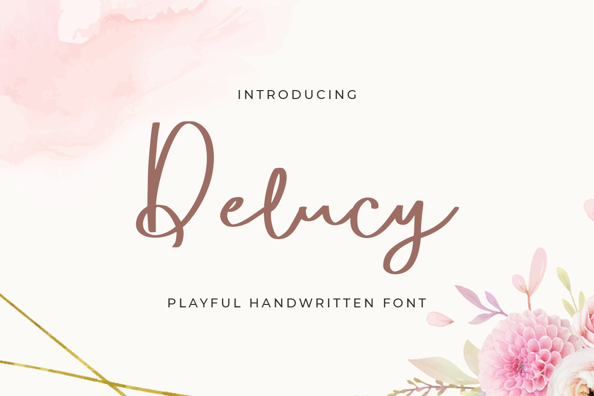 Delucy - Playful Handwritten Script Font Delucy - Playful Handwritten Script Font