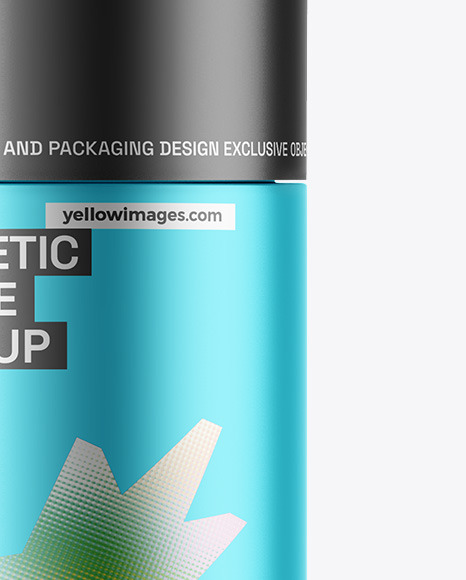 Matte Metallic Cosmetic Bottle Mockup