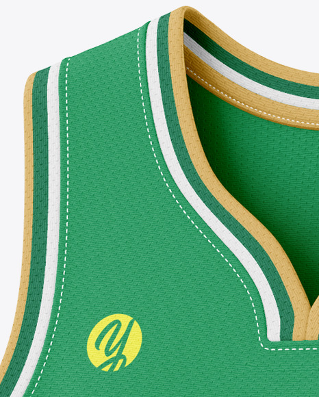 Wishbone Collar Basketball Jersey Mockup