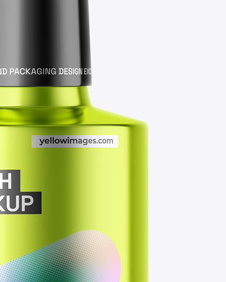 Metallic Nail Polish Bottle Mockup