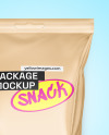 Glossy Metallic Snack Package Mockup