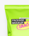 Matte Metallic Snack Package Mockup