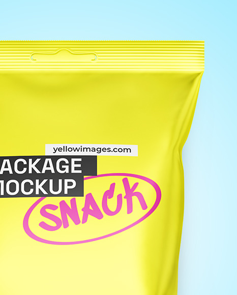 Matte Metallic Snack Package Mockup