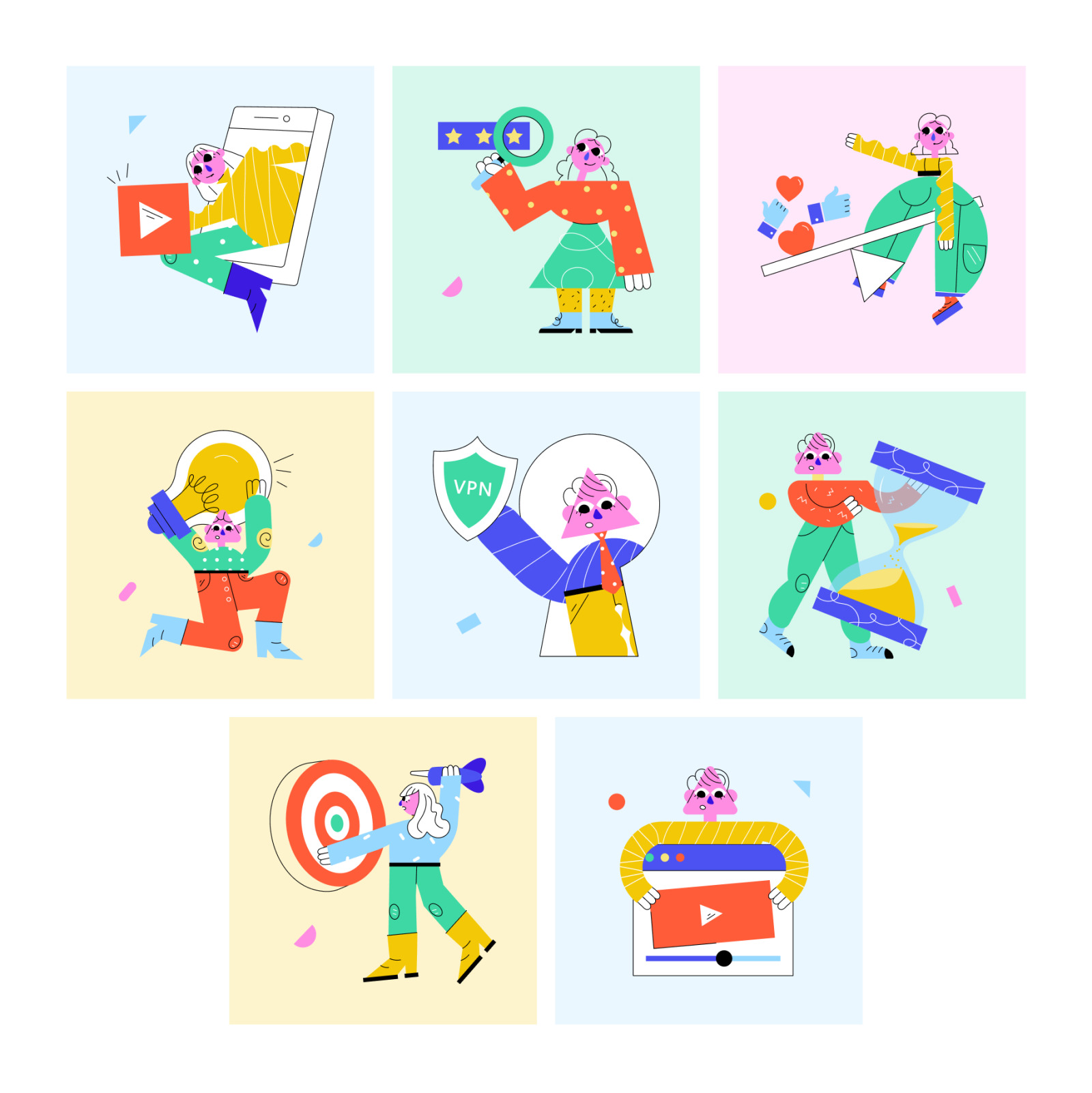 Abstract People Illustrations