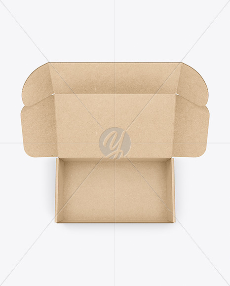 Opened Kraft Box Mockup