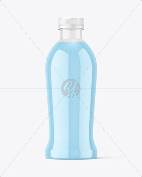 Clear Dairy Bottle Mockup