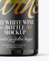 Antique Green Glass White Wine Bottle Mockup