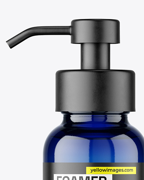 Blue Foamer Bottle Mockup