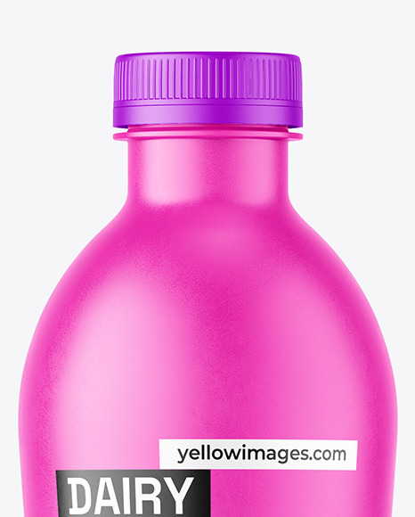 Matte Dairy Bottle Mockup