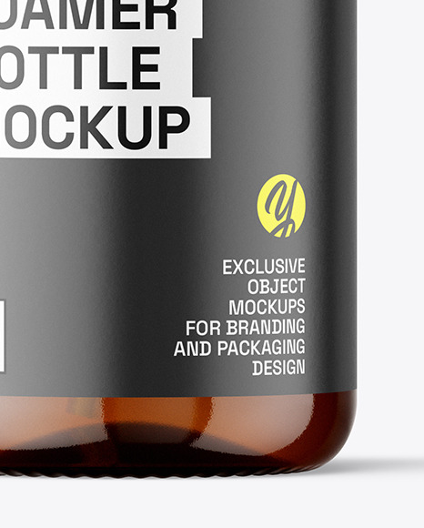 Amber Foamer Bottle Mockup