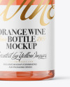Clear Glass Orange Wine Mockup