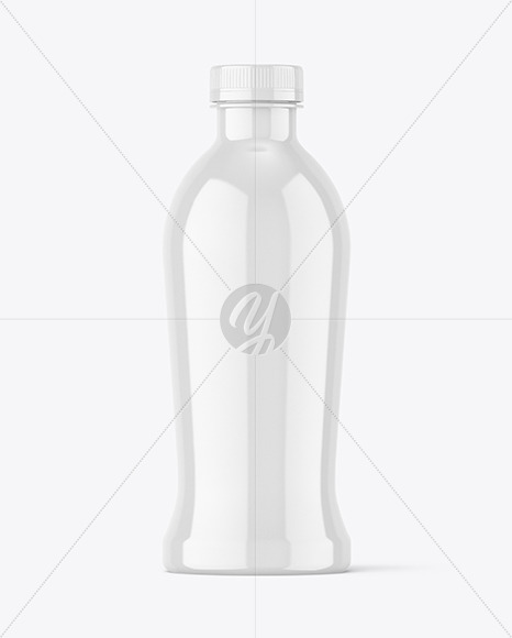 Glossy Dairy Bottle Mockup